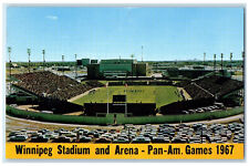 Postal Winnipeg 1967 estadio y arena Juegos Panamericanos Manitoba Canadá segunda mano  Embacar hacia Argentina