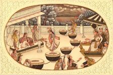 Mughal Miniature Painting Handmade Classic Indian Musical Mogul Empire Harem Art for sale  Shipping to Canada