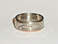 Used, "Sealed" Coin ring handmade from 1976 JFK BICENTENNIAL HALF DOLLAR sizes  9-14 for sale  Shipping to South Africa