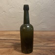 Ellenville Glassworks Olive Green Handmade Blown Glass Whiskey Bottle 1860’s, used for sale  Shipping to South Africa