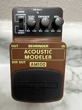 Behringer AM100 Acoustic Modeler Simulator Guitar Effect Pedal Very Good for sale  Shipping to South Africa