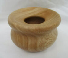 Fantastico vaso per piatti ciotola in legno duro tornio a mano trasformato in cenere, usato usato  Spedire a Italy
