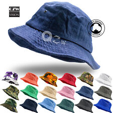 Used, Bucket Hat Cap Cotton Fishing Boonie Brim visor Sun Safari Summer Men Camping for sale  Mineola