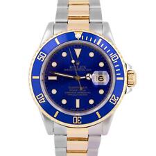 Rolex Submariner Date 40mm azul dois tons ouro amarelo 18K relógio de aço inoxidável 16613, usado comprar usado  Enviando para Brazil