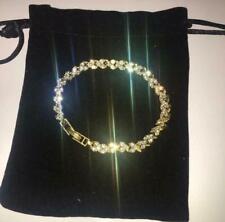 Used, WOMENS SWAROVSKI ELEMENTS CRYSTAL HEART BRACELET BANGLE GOLD PLATED GIFT SHINE for sale  Shipping to South Africa
