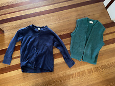 Vintage Masculino L.L. Suéter verde ousado Bean High TREK YARN plus azul Henley MED comprar usado  Enviando para Brazil