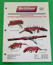 Brillion Farm Equipment Retail Price List Catalog  (2003) 63 pieces of Equipment, used for sale  Shipping to South Africa