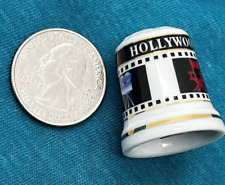 Vintage Souvenir Travel Thimble - HOLLYWOOD directors chair clapboard movie cam for sale  Shipping to South Africa