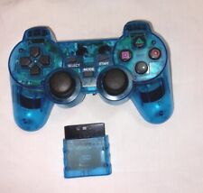 Official PlayStation 2 Dual Shock  Controller Clear Cosmic Blue Wireless for sale  Shipping to South Africa