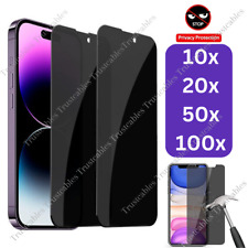 Lote de vidrio templado protector de pantalla de privacidad para iPhone 14 13 12 11 Pro Max XR 8 segunda mano  Embacar hacia Argentina