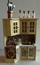 Gabinetes de cocina de arce 1:12 para casa de muñecas en miniatura con puertas de trabajo con platos, etc. segunda mano  Embacar hacia Mexico