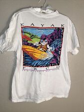 Vintage 90s Lifeforms KAYAK  FROG Single Stitch T-shirt RARE Large Tee for sale  Shipping to South Africa