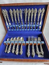 59 Piece ONEIDA DA VINCI Cube Mark Stainless Steel Flatware In Silverware Chest, used for sale  Shipping to South Africa