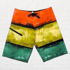 Pantalones cortos pelágicos talla 34 tabla para hombre baúles de natación coloridos bolsillos con cremallera surf segunda mano  Embacar hacia Argentina