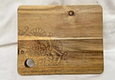 Used, Wooden cutting board with design 23x19cm for sale  Shipping to South Africa