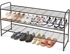 Usado, Sapateira KEETDY longa de 3 camadas para entrada de piso de armário, armazenamento de sapatos largos bronze comprar usado  Enviando para Brazil
