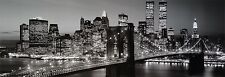 "Puente de Brooklyn a Manhattan", impresión digital de foto en blanco y negro, imagen de 12""h x 36""w segunda mano  Embacar hacia Argentina