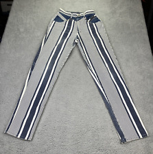 Jeans feminino vintage Rocky Mountain 27x33 listrado azul sem costas feito nos EUA comprar usado  Enviando para Brazil