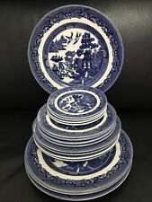 Johnson Brot England Blue Willow set of 16 NEW PLATES for sale  Canada