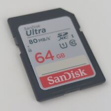 Tarjeta SD de memoria Sandisk 64 GB Ultra UHS-I Clase 10 SDXC - Lectura: 80 mb/s - Escritura: 30 mb/s segunda mano  Embacar hacia Argentina