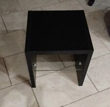 Black Coffee Table With Glass Storage Shelf Living Room Rectangular Furniture for sale  Shipping to South Africa