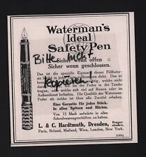 Gebraucht, DRESDEN, Werbung 1913 Waterman`s Ideal-Safety Pen L. & C. Hardtmuth KOH-I-NOOR- gebraucht kaufen  Leipzig