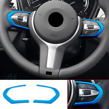 Tampa de botão de volante camurça azul acabamento 2 peças para BMW 3 4 Series 2013-2018 comprar usado  Enviando para Brazil