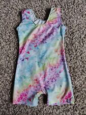 Rainbow Leotard For Gymnastics Kids Size 120 About 5T Geometric Pattern for sale  Shipping to South Africa