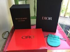 JOB LOT OF EMPTY Designer JEWELLERY  BOXES Bulgarian Dior Ciro Tiffany x 4, used for sale  TREFRIW
