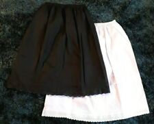 Faldas interiores negras blancas 100 % algodón Reino Unido talla 4 -20 medio deslizable cintura enaguas segunda mano  Embacar hacia Mexico