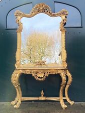 Conjunto de console francês Louis XVI barroco rococó feito à mão faia com espelho. Década de 1940 comprar usado  Enviando para Brazil