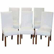 SUITE OF SIX BICAST LEATHER CONTEMPORARY DINING CHAIRS WITH CUSTOM MADE COVERS for sale  Shipping to South Africa