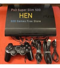 Używany, PS3 Super Slim 500 GB 4.91 HEN + Dualshock 3 + 600 Giochi Ps1 Ps3 no ps4 ps5 na sprzedaż  Wysyłka do Poland