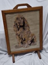 Used, Vintage Cocker Spaniel Fire screen Fire Guard Embroidered for sale  Shipping to South Africa