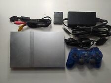 Sony PlayStation 2 PS2 Slim Console Silver, Controller Memory Card Tested for sale  San Ysidro