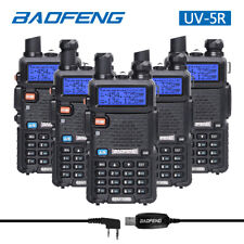 Usado, Paquete de 5 transceptores de radio bidireccional Baofeng UV-5R VHF/UHF FM + cable de programación segunda mano  Embacar hacia Argentina