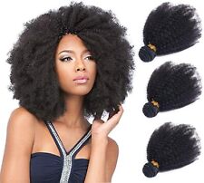 Usado, Extensões de cabelo humano encaracolado afro kinky mongol preto para tramas de cabelo feminino 100g comprar usado  Enviando para Brazil