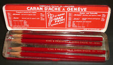 Usado, Rare ancienne boite de crayons rouge CARAN D'ACHE Genève Suisse Prismatec 101 comprar usado  Enviando para Brazil
