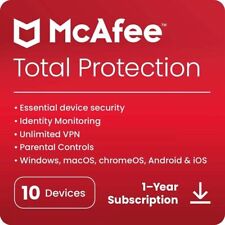 McAfee Total Protection 2024 1, 3, 5, & 10 Device 1 Year PC Mac Phone Security for sale  Shipping to South Africa