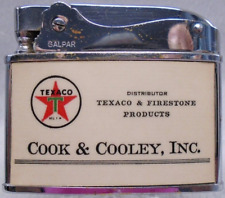 De colección-XXXRARE-"Cook & Cooley Texaco Gas & Oil" encendedor de publicidad plano BONITO segunda mano  Embacar hacia Mexico