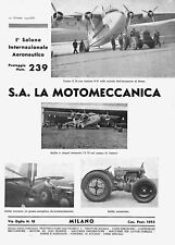 Pubblicita 1935 motomeccanica. usato  Biella