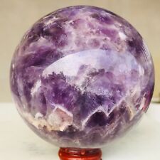Esfera de cristal de cuarzo amatista de fantasía natural de 1055 g curación mineral K867 segunda mano  Embacar hacia Mexico