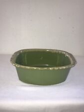 Unusual Hull Pottery Olive Green Oven Proof Drip Large Rectangular Baker for sale  Shipping to South Africa