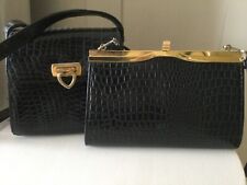 Black patent handbags for sale  CHESTERFIELD