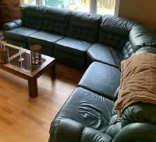 Green leather sofa for sale  Hobart