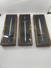 Lord of the Rings:  Anduril & 2 More! - 8.5" Letter Opener Replica Sword W/Cases for sale  Shipping to South Africa
