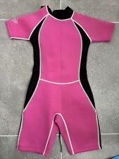Girls Pink/ Black Shortie Wetsuit By Splash Age 7-8-9 Years Great Condition for sale  Shipping to South Africa
