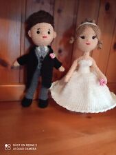 Bambola amigurumi sposi usato  Minturno