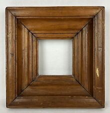 Antique Mid 19th C Very Wide Primitive Wood Frame 4 3/4 x 5 Opening, used for sale  Shipping to South Africa
