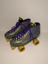 Patins vintage Roller Derby Tracer preto/roxo/volt tamanho 10 comprar usado  Enviando para Brazil